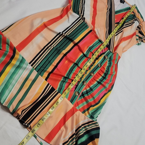 Beige by eci multicolored dress sz Med - Picture 9 of 10